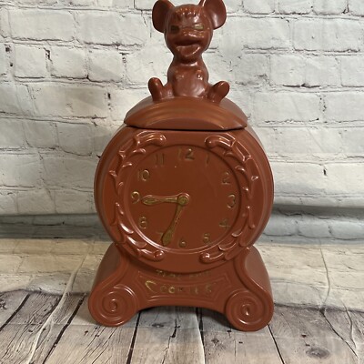 Vintage 1960 Mcoy Pottery Time for Cookies Jar Blind Mouse On