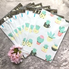 100 Designer Printed Poly Mailers 10X13 Shipping Envelopes Bags SUCCULENT