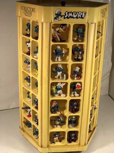 Vintage Smurf Collectors Center Spinning Store Display With 72 Figures - Picture 14 of 18