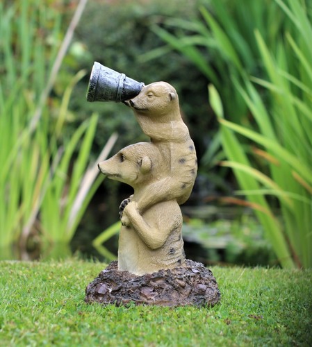Garden Ornament Meerkat Family Solar Powered LED Decorative Animal 25cm - Picture 13 of 22