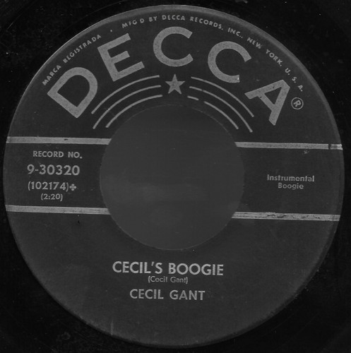 I Wonder, Cecil's Boogie * von Cecil Gant (7", 1957, Decca) spielt sehr gut - Bild 2 von 2
