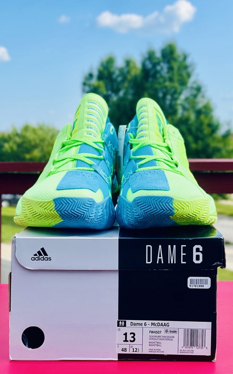 Adidas Dame 6 McDonald's All American Size 13 Green Foam