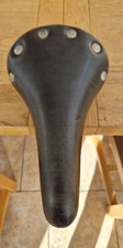 Vintage VELO Bike Saddle Seat & Post ~ Leather~ Riveted ~ Sprung ~ Retro 1970S
