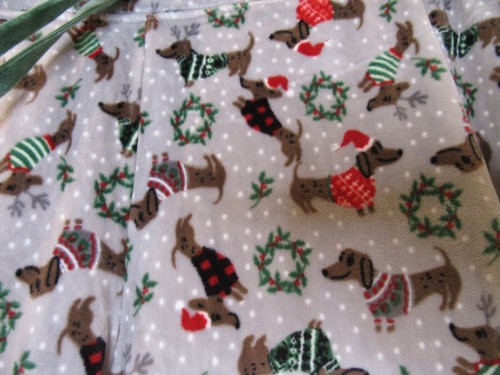 Cynthia Rowley Womens Dachshund Christmas Pajama Pant Dog Holiday Size Large - Picture 2 of 3