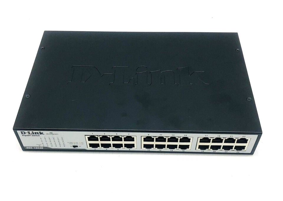 D-Link DGS-1024D 24-Port Gigabit Unmanaged Metal Desktop/Rackmount Switch GOOD - Image 2 of 4