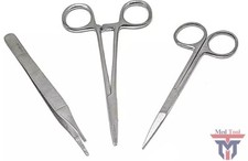 3 Pcs Suture Laceration Medical Student Surgical Instruments Set Kit