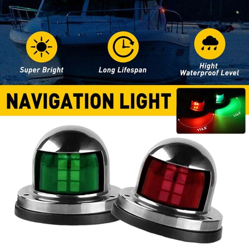 2 X Edelstahl LED Lampen Bootsbeleuchtung Navigationslicht Boot Positionsleuchte - Bild 10 von 16