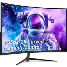 Z-EDGE UG27Q 27" 2K 2560x1440 QHD 165Hz 1ms Curved Gaming Monitor, FreeSync