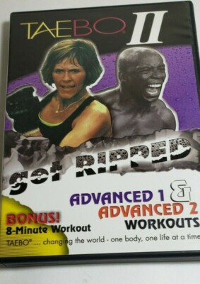 Tae Bo II - Get Ripped - Advanced 1 and Advanced 2 Workouts (DVD, 2001) 