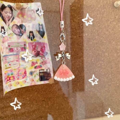 Handmade Bowknot Cake Phone Lanyard Trendy Phone Strap Chain for Women Ladies - Zdjęcie 5 z 8