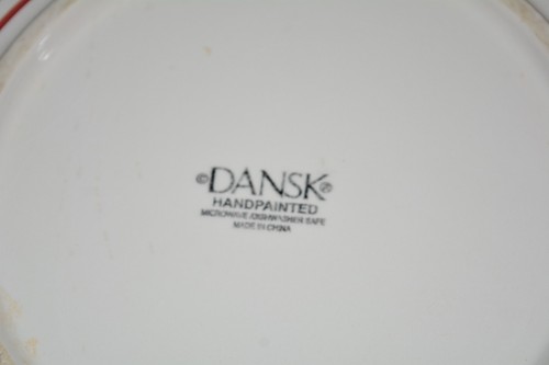 VTG DANSK Handpainted Stoneware Dinner Plates (6) Marischino Cherry Red - Picture 4 of 10