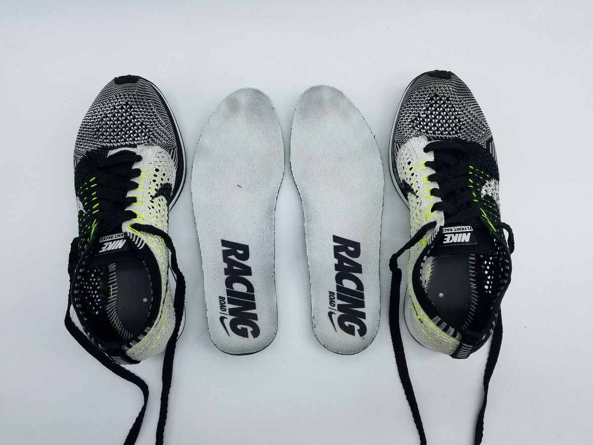 Nike Flyknit Racer Men's Size 4.5 Running Shoes Black White Nike Flyknit Racer Men's Size 4.5 Running Shoes Black White