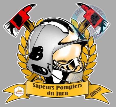 STICKER FEUERWEHR DES JURA 39 LONS FEUERWEHR SDIS STICKER SP PE088