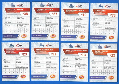 2012-13 2013-14 2014-15 CHL LHJMQ OHL WHL POST CEREAL HOCKEY CARD SEE LIST - Picture 31 of 107