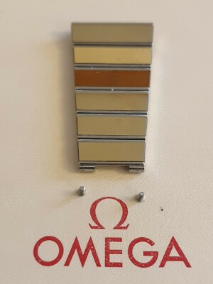 NOS Ladies Omega Gold Cermet Bracelet Set of 6 Fixed Links No. 6053/018 - RARE!!