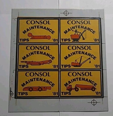 Vintage Consol Mining Stickers 1981