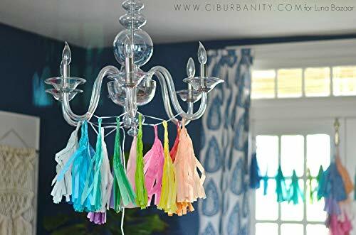 Quasimoon Metallic Pink / Gold Tissue Paper Tassel Garland Kit (15-PACK) by P... - Picture 5 of 5