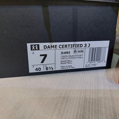 adidas Dame Certified Black size 7 new in box 6733403_Core_Black_White?wid=  main image 3