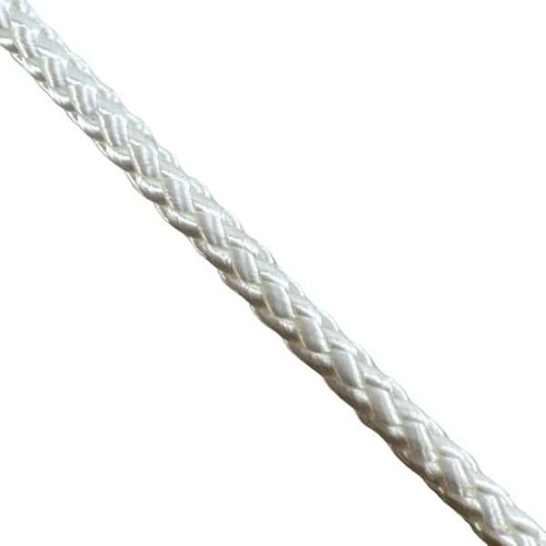 Cuerda trenzada de poliéster preestirada de 5 mm blanca x 10 metros poste de bandera marina - Imagen 4 de 4