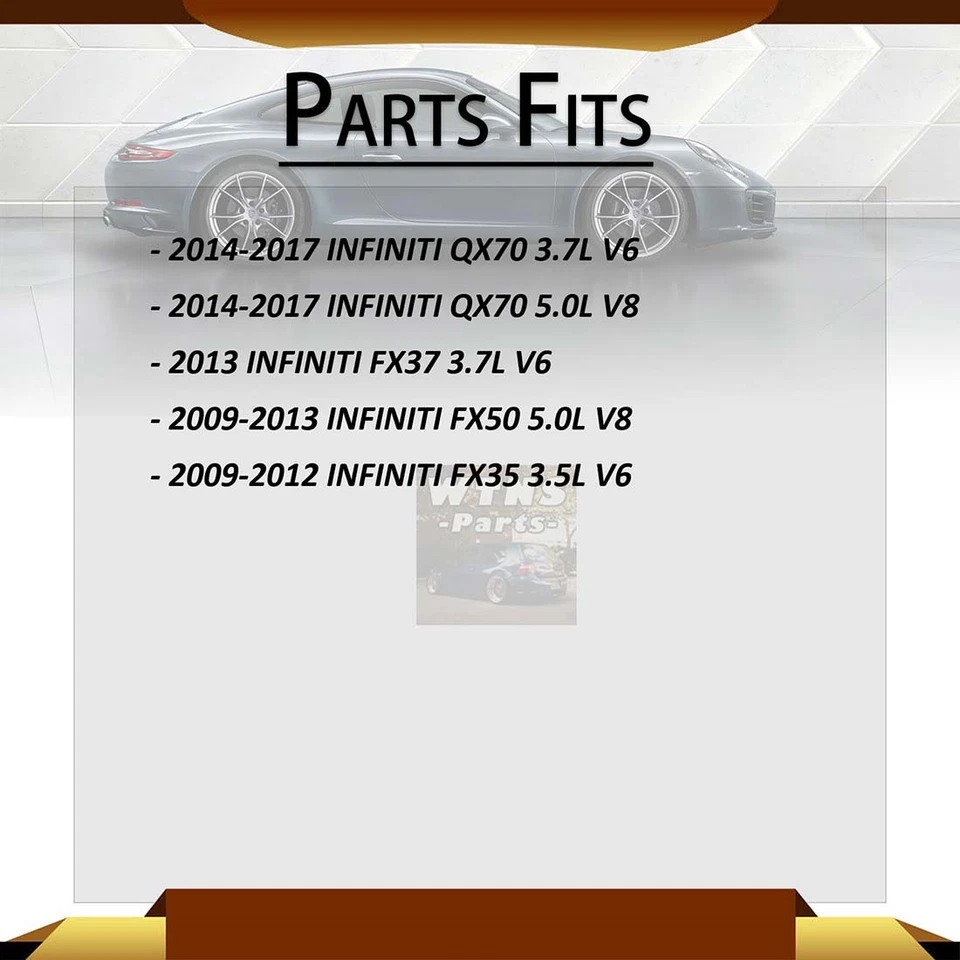 前上控制臂带球接头 2 件 适用于 2014 - 2017 INFINITI QX70 5.0L — 第 2/4 张图片