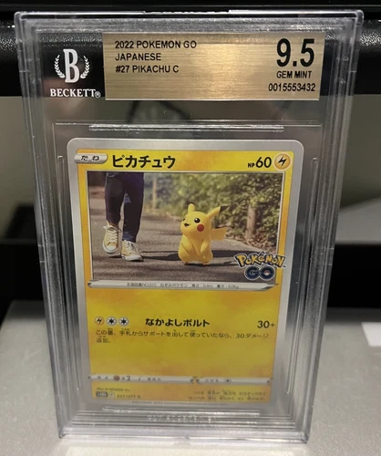 Pokemon TCG PIKACHU C 2022 Pokemon GO Japanese 27 BGS 9.5 GEM MINT