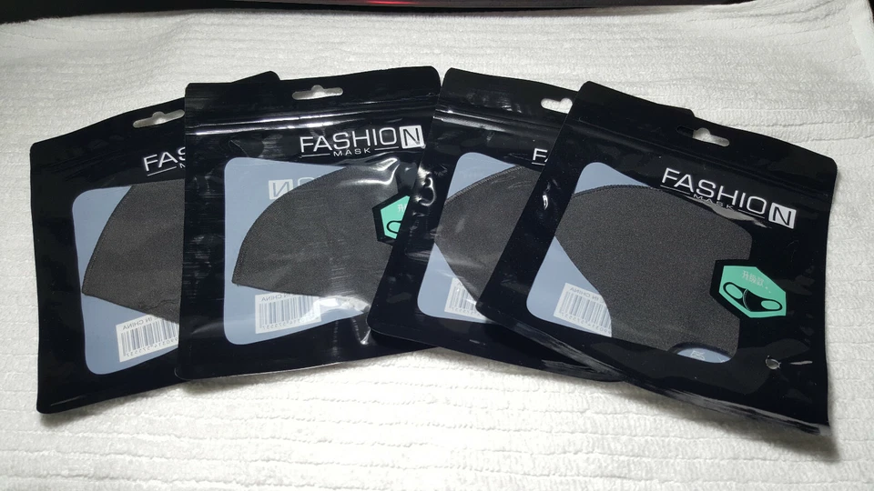 100 Pack Face Mask Reusable Washable Breathable Unisex Black Face Mask USA - Image 3 of 4