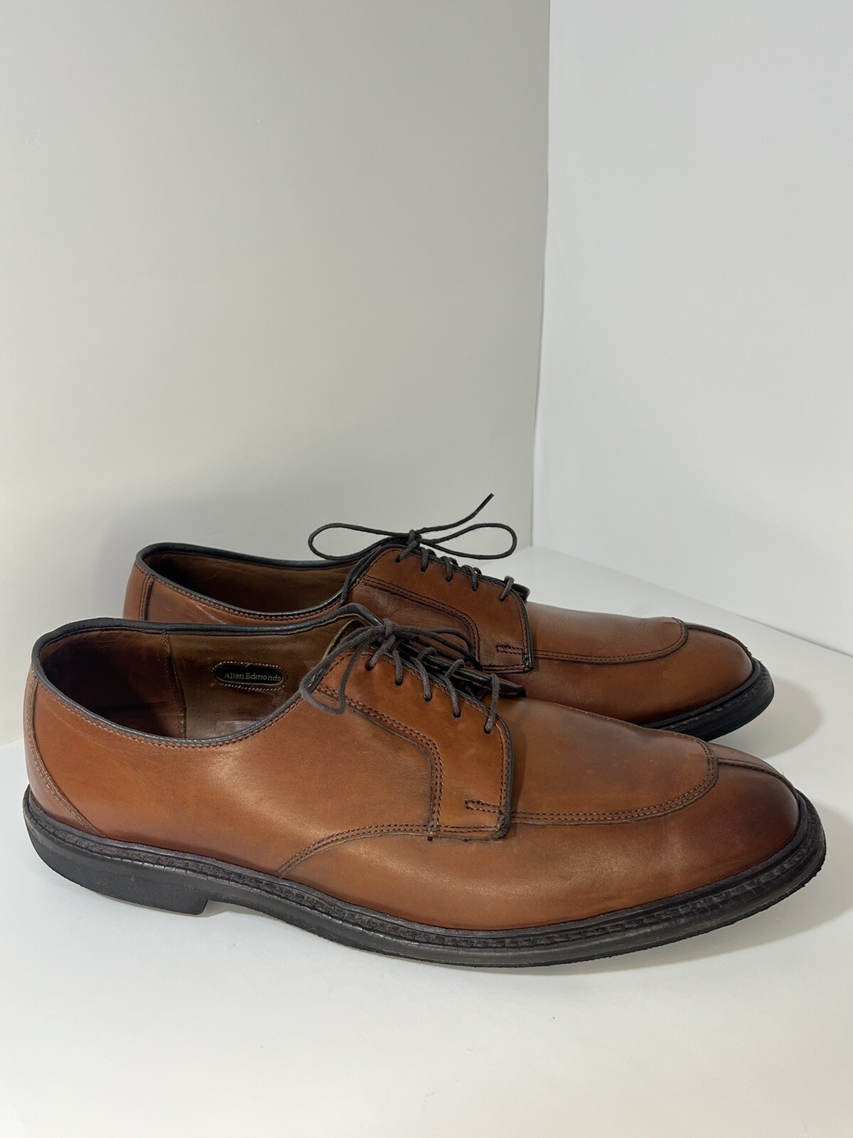 SAOLA Abito Oxford da uomo ALLEN EDMONDS marrone in pelle 1628 punta divisa taglia 11 5D