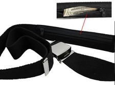 Black Travel Security Belt Hidden Waist Money Pouch Wallet Buckle USA Seller