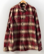 Orvis Men's Big Bear Heavy Flannel Shirt Jacket Shacket Sz XL Hand Pockets
