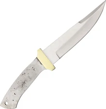 Knifemaking Fixed Knife 5.37" Stainless Bowie Steel Full Tang Blade Brass Guard