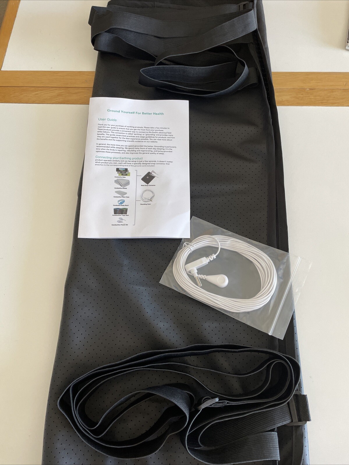 ELECTROSTATIC DISCHARGE GROUNDING LEATHER PAD For Bed 28”x 71” ground yourself