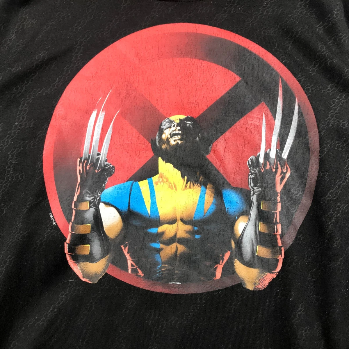 X Men Wolverine Hoodie Mens 2XL Black Red Graphic Marvel Long Sleeve | eBay