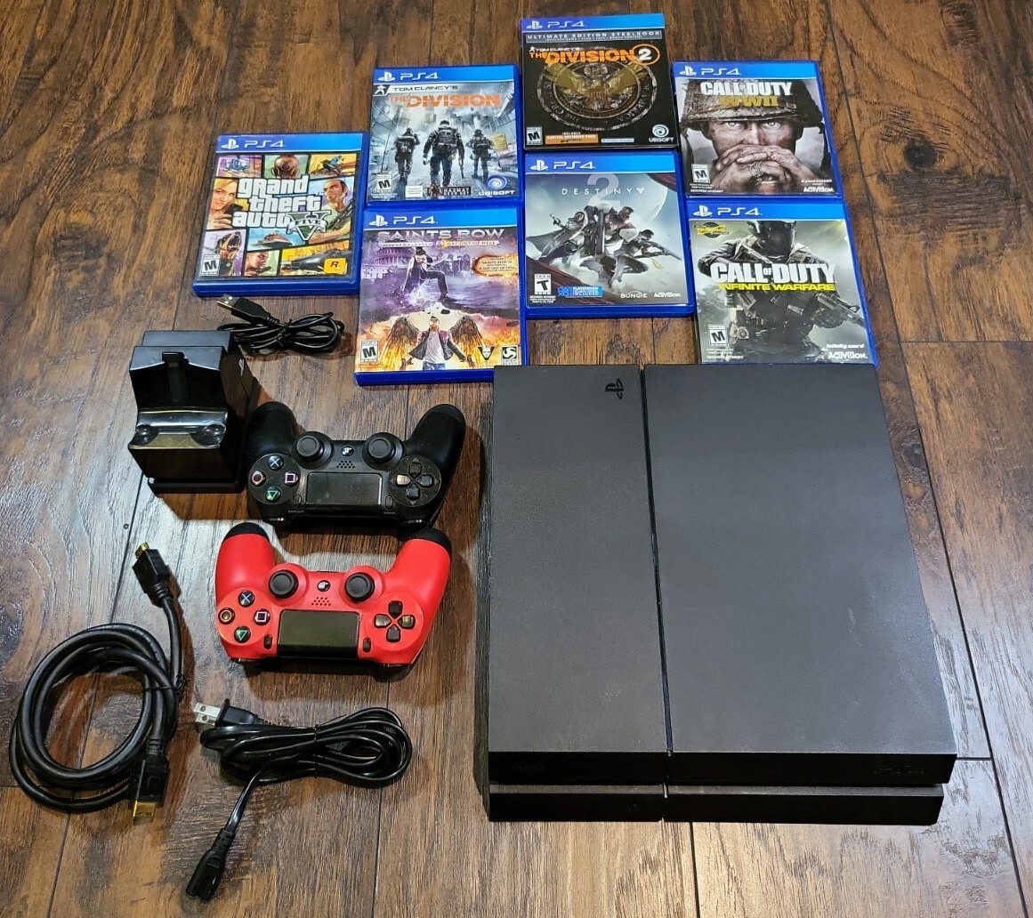 Sony PlayStation 4 PS4 CUH-1001A Bundle, 2 Controllers/Cont Sony PlayStation 4 PS4 CUH-1001A Bundle, 2 Controllers/Cont