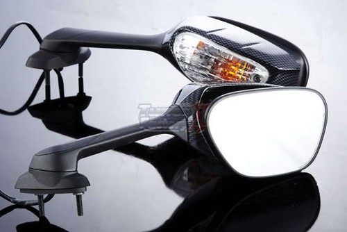 2011-2020 FIT SUZUKI Carbon BLINKERS Mirror Set L+R GSXR750 GSXR600 GSX-R 16 - Picture 2 of 3