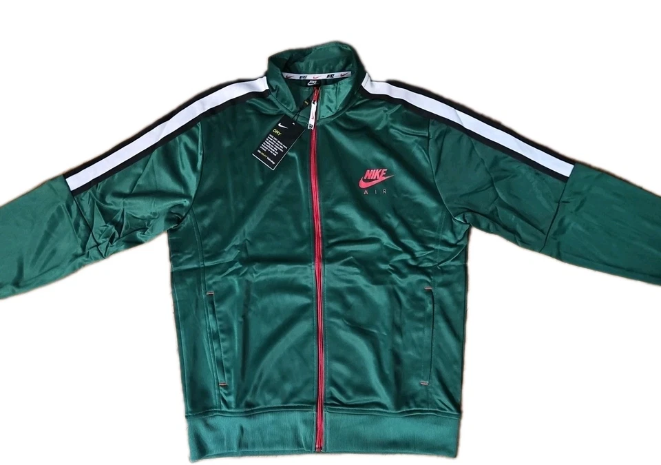  Nike Track Suit Mens Full Zip Jacket Pants Zip Pockets Green Large. New - Image 3 of 4