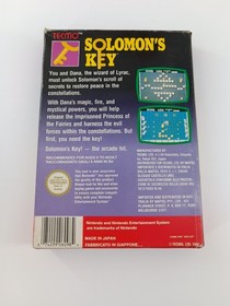 solomon's key - nes - pal ita - excellent - cib - mattel