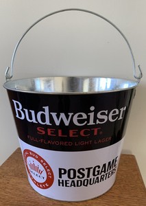 NEW Budweiser Select Ice Pail w/handle-Postgame Headquarters-7-1/2” High