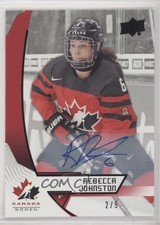 2019 Upper Deck Team Canada Juniors Black 2/5 Rebecca Johnston #40 Auto 1tr