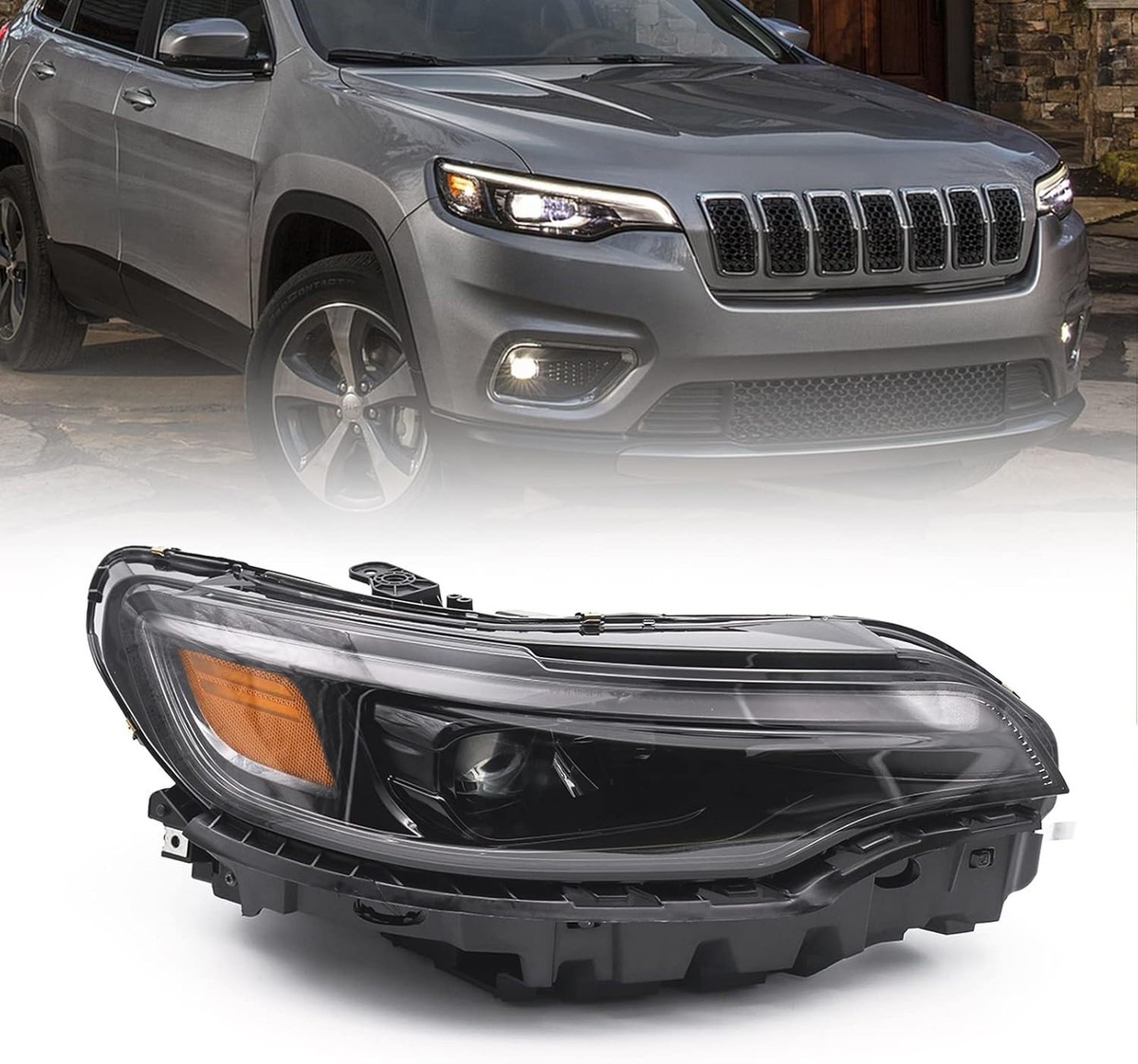 For Jeep Cherokee headlight assembly 2019 2020 2021 2022 Xenon HID