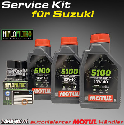 Suzuki SV 650 S / SA alle Mod. Servicekit Öl+Ölfilter Motul 5100 10w40 Ölwechsel