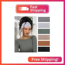 6 Packs Ribbed Headband for Women Fashion Headband Non Slip head band Thick Knit
