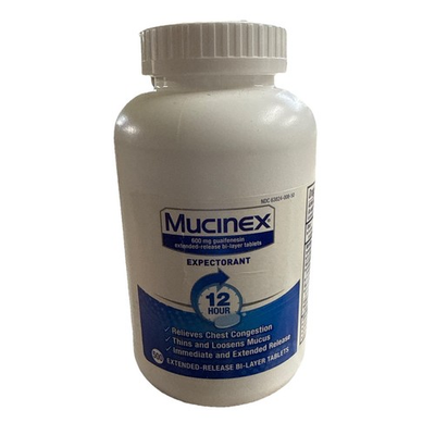#ad Mucinex 12 Hour Chest Congestion Expectorant 600 mg Tablets Bi Layer 500 Ct $89.99