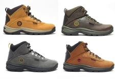 Timberland Men's White Ledge Mid Lace Up Waterproof Hiker Boot Wheat Gray Brown