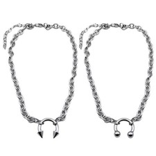 Geometric Nose Clip Collarbone Necklace Adjustable Jewelry for Nightclub Party