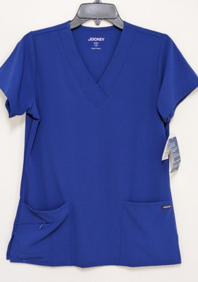 Women's Jockey Scrub Top # 2206, Sz. Small, Color ~ Galaxy Blue, Nice Stretch!!