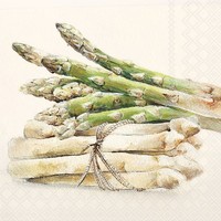 Servietten 33X33 Cm Tasty Asparagus