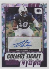 2021 Panini Contenders Draft Picks College Ticket 21/23 Shaka Toney Auto 3hd