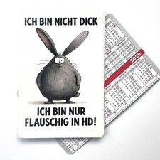 Taschenkalender 2026 „Hase in HD“- Scheckkartenkalender Kalender Minikalender