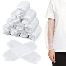RAINFLOW 100 Pcs Disposable Arm Sleeves - Plastic Sleeve Protectors Waterpr...