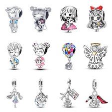 European 925 Silver DIY Charm Lucky Traveler Boy Girl Pendant fit Women Bracelet